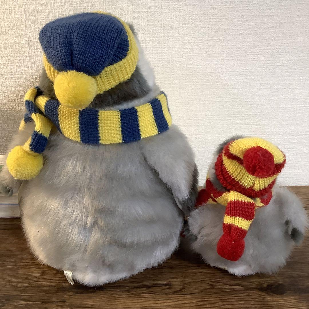 オンザグラス　ぬいぐるみ　ペンギン　親子　レトロ　マフラー　ニット帽 オンザグラス ぬいぐるみ ペンギン 親子 レトロ マフラー ニット