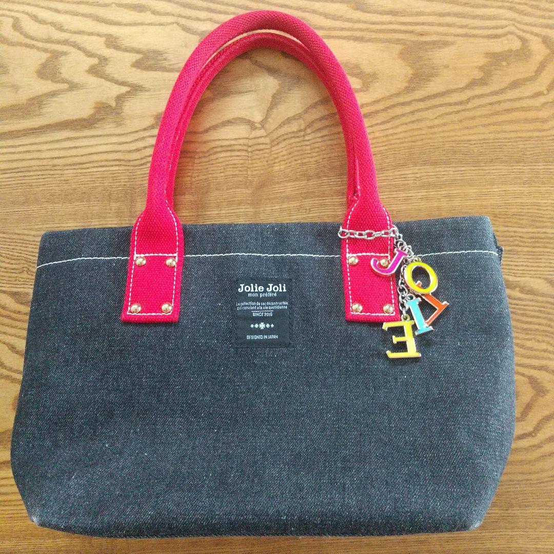 人気定番の Jolie Joli デニム トートバッグ チャーム付き - メルカリ バッグ
