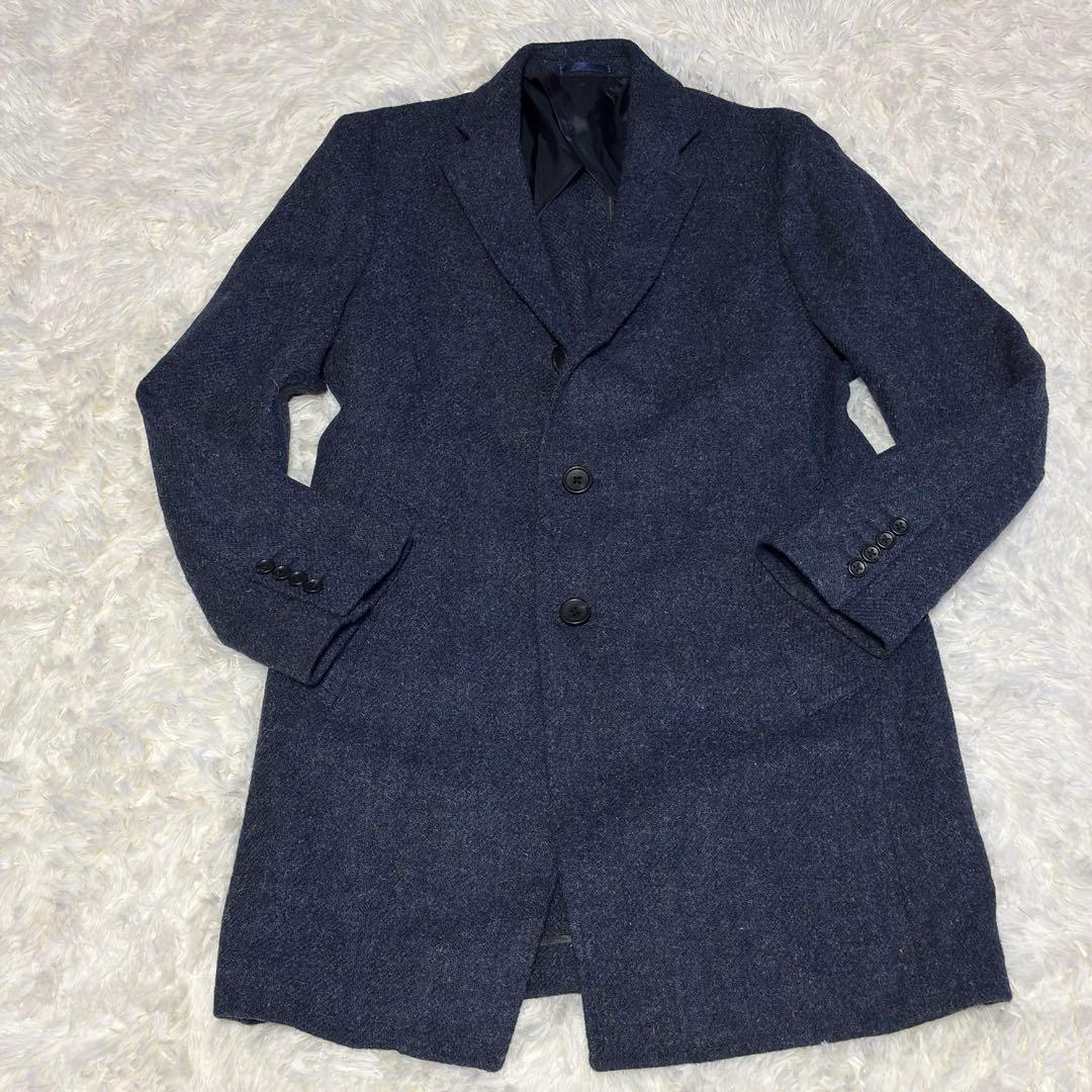 ハリスツイード ウールロングコート