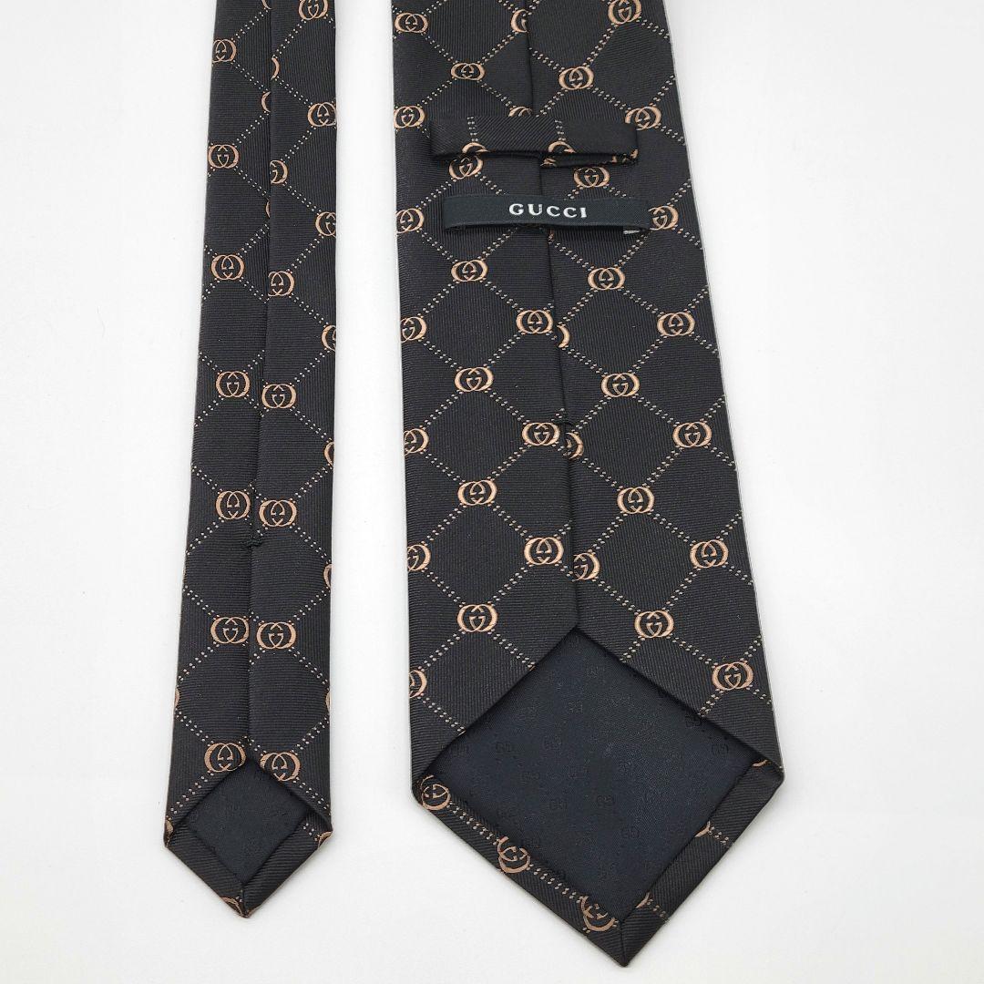 極美品✨️ GUCCI ネクタイ GG柄 インターロッキング 総柄 紳士