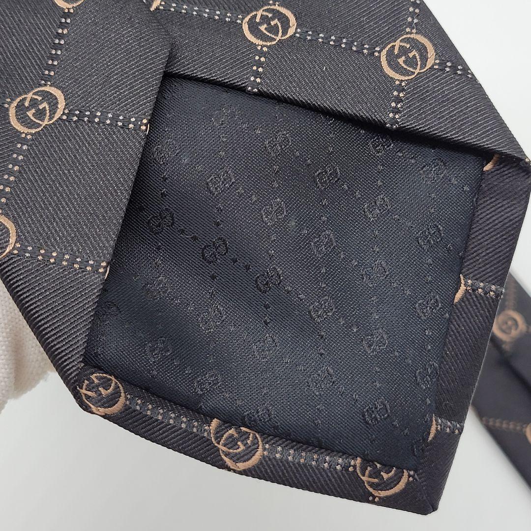 極美品✨️ GUCCI ネクタイ GG柄 インターロッキング 総柄 紳士