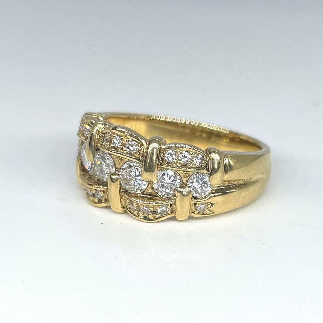 K18 高品質　天然ダイヤモンド　0,70ct リング　6g