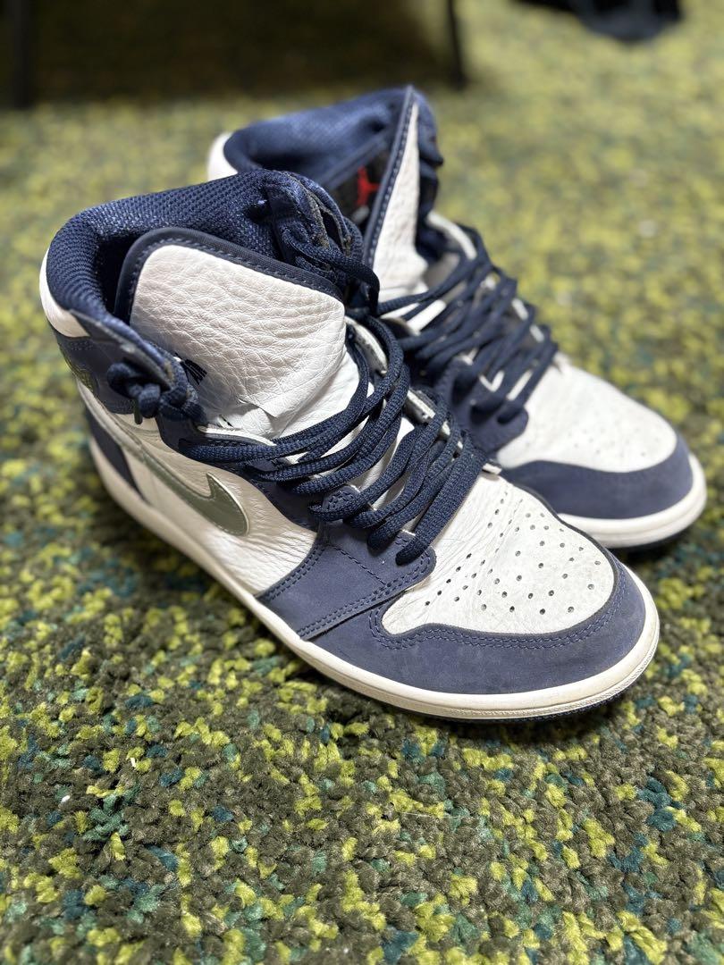 Nike AIRJORDAN ネイビー/ホワイト ハイカットシューズ