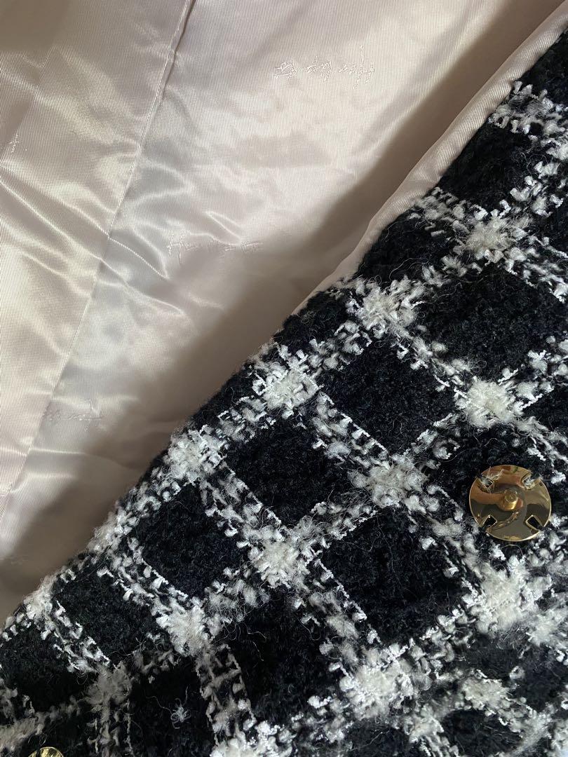 ジャケット・アウター Herlipto Loop Yarn Tweed Belted DownCoat