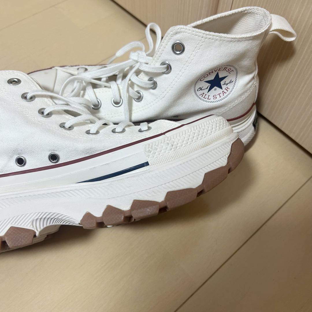 即購入⭕️CONVERSE ALL STAR ホワイト 厚底 ハイカットスニーカー
