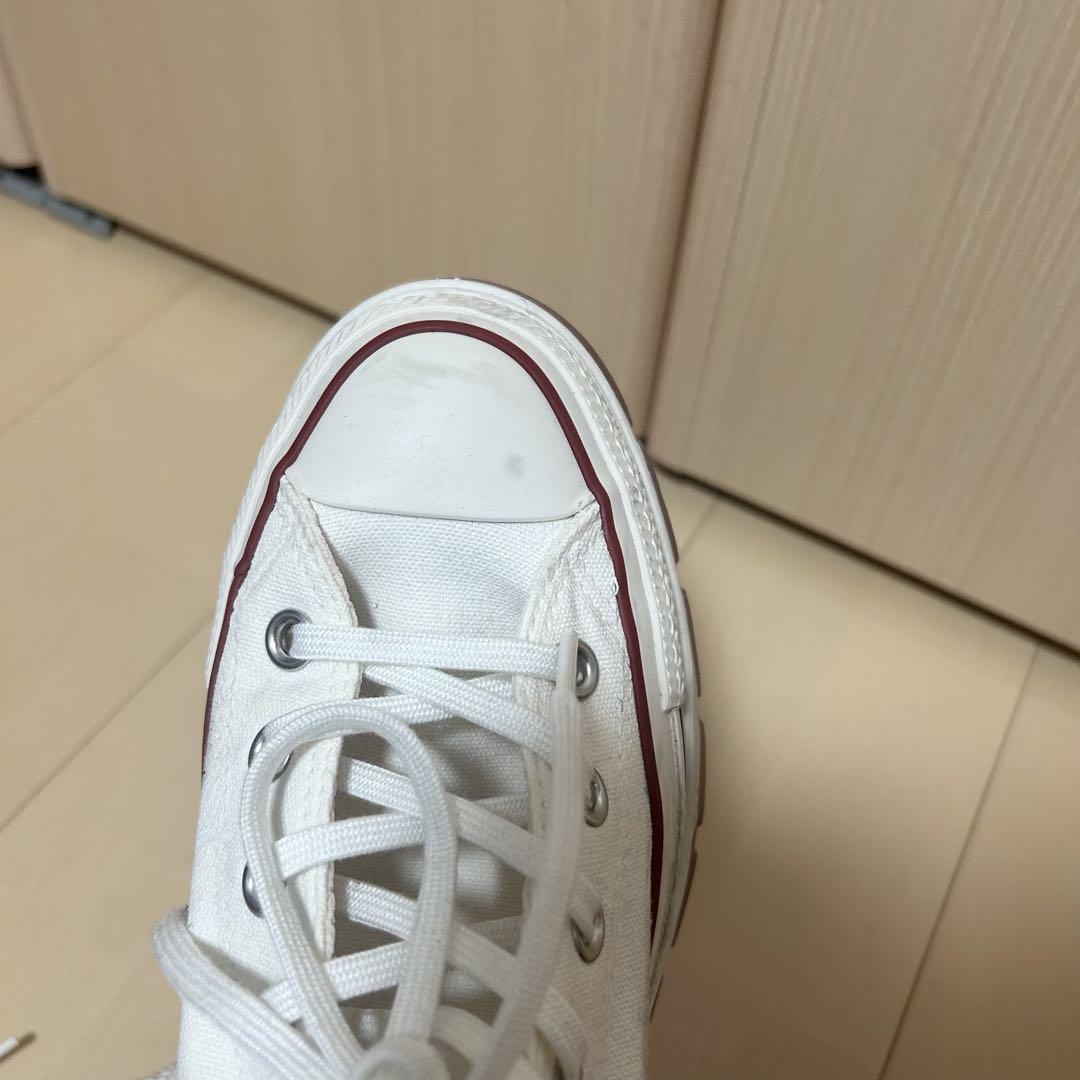 即購入⭕️CONVERSE ALL STAR ホワイト 厚底 ハイカットスニーカー