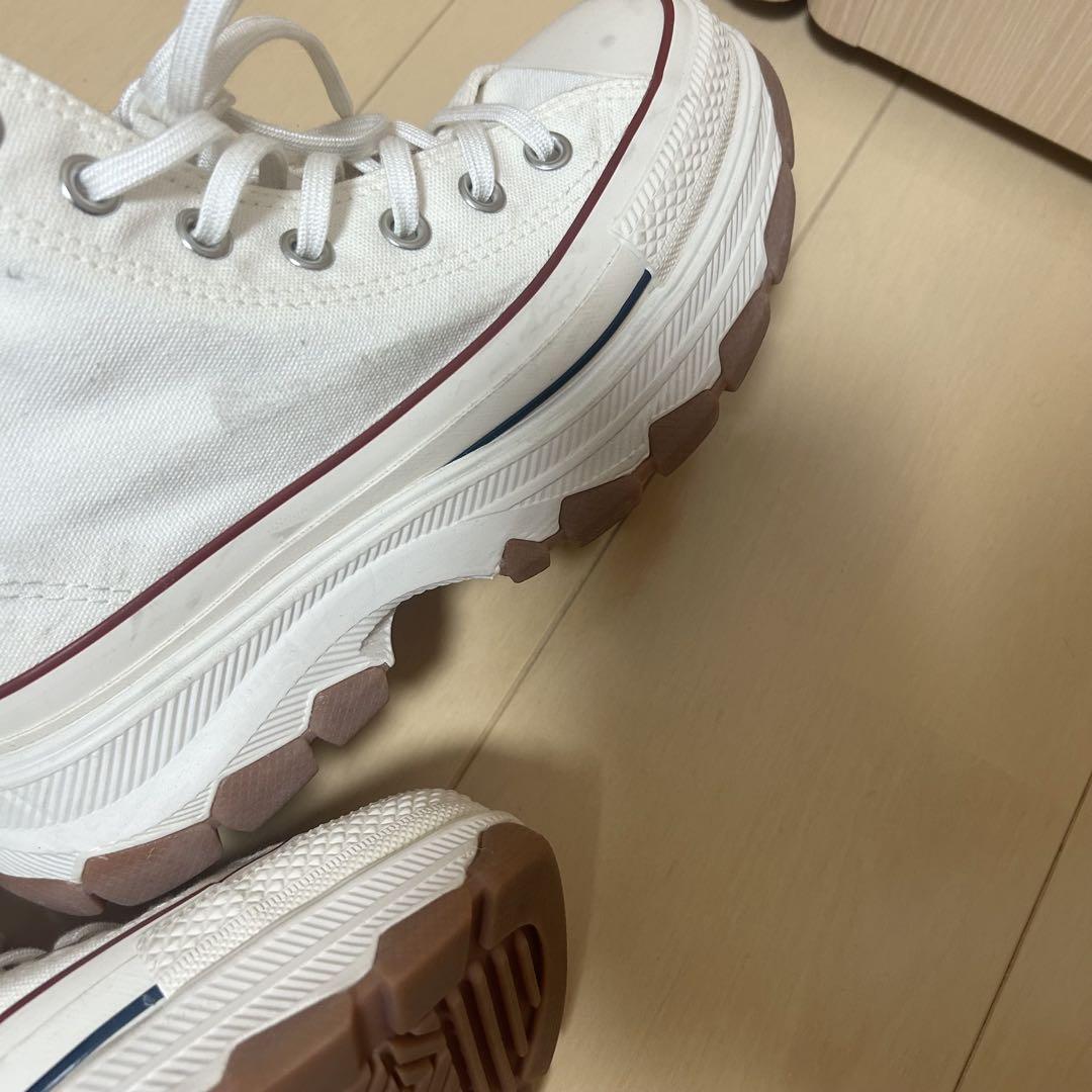 即購入⭕️CONVERSE ALL STAR ホワイト 厚底 ハイカットスニーカー