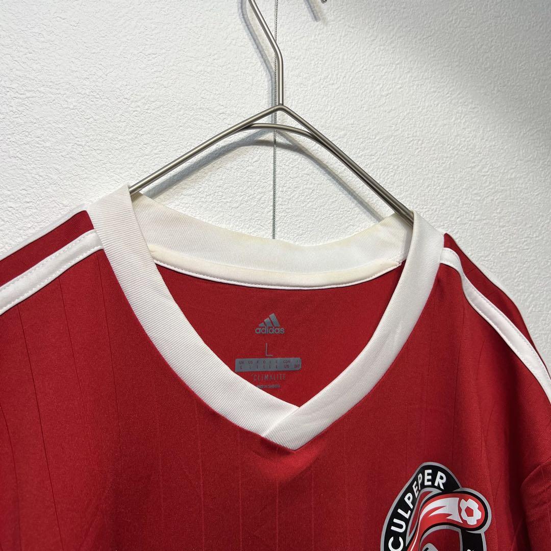 【US規格】希少 アディダス CULPEPER サッカーシャツ レッド 赤 L