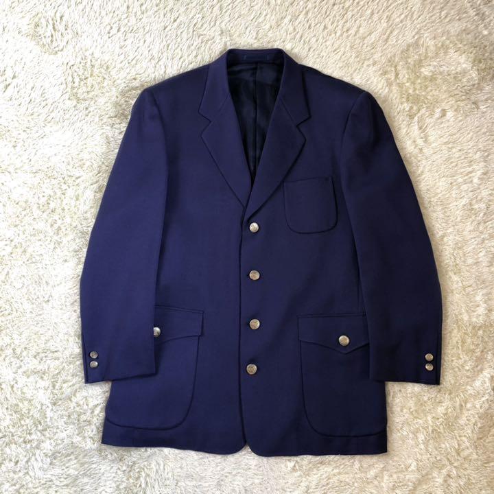 ウール 美品✨ 金ボタン セットアップスーツ 紫 LL SjPD9-m36172501039 coxtext 菅田将暉 80s しません