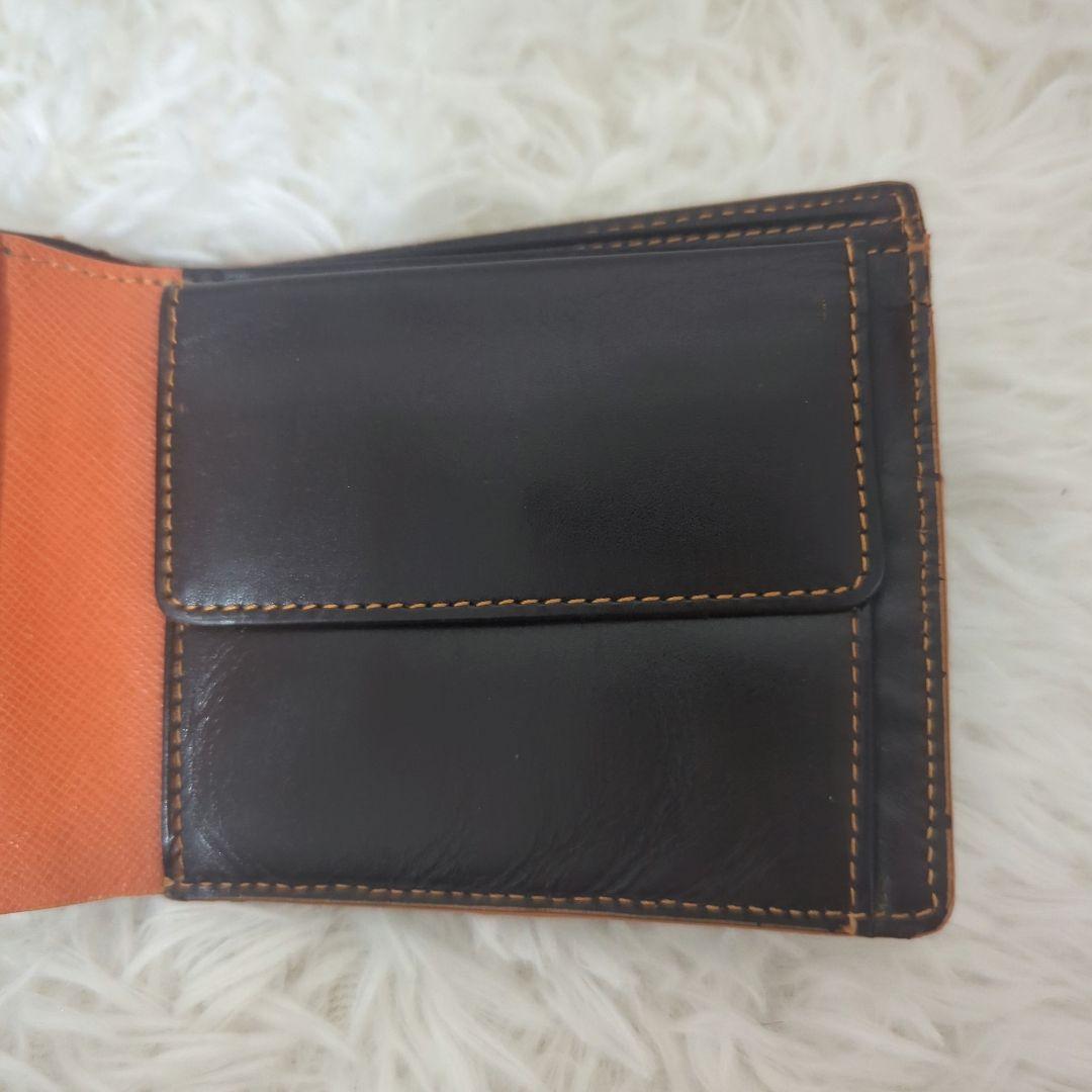 BURBERRY BLACK LABEL二つ折り財布 ブラウン レザー