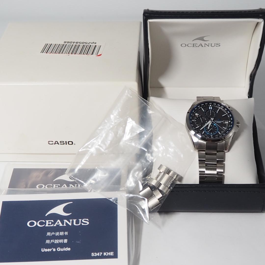 新同品 カシオ オシアナス T2600 チタン 電波ソーラー 腕時計 箱 130