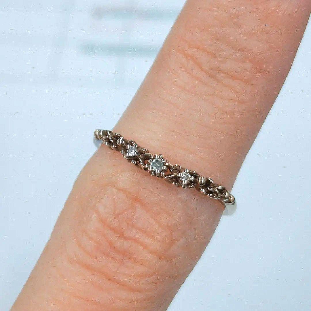 Nojess 透かしリング ダイヤ 9号 5k