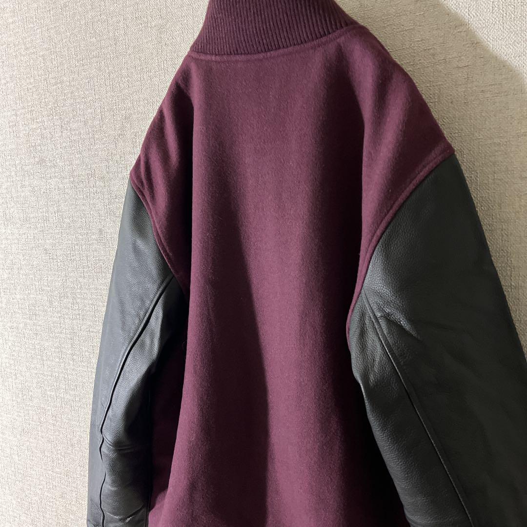 Columbia コロンビア スタジャン スタジアムジャケットレザー切替 ワイン
