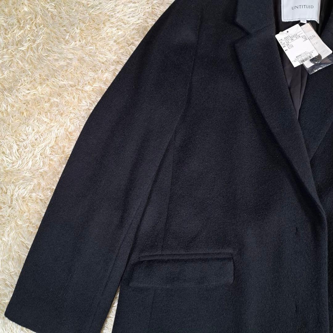未使用品 アンタイトル 22AW カシミヤ混 チェスターコート ブラック 未使用品 アンタイトル 22AW カシミヤ混 チェスターコート ブラック