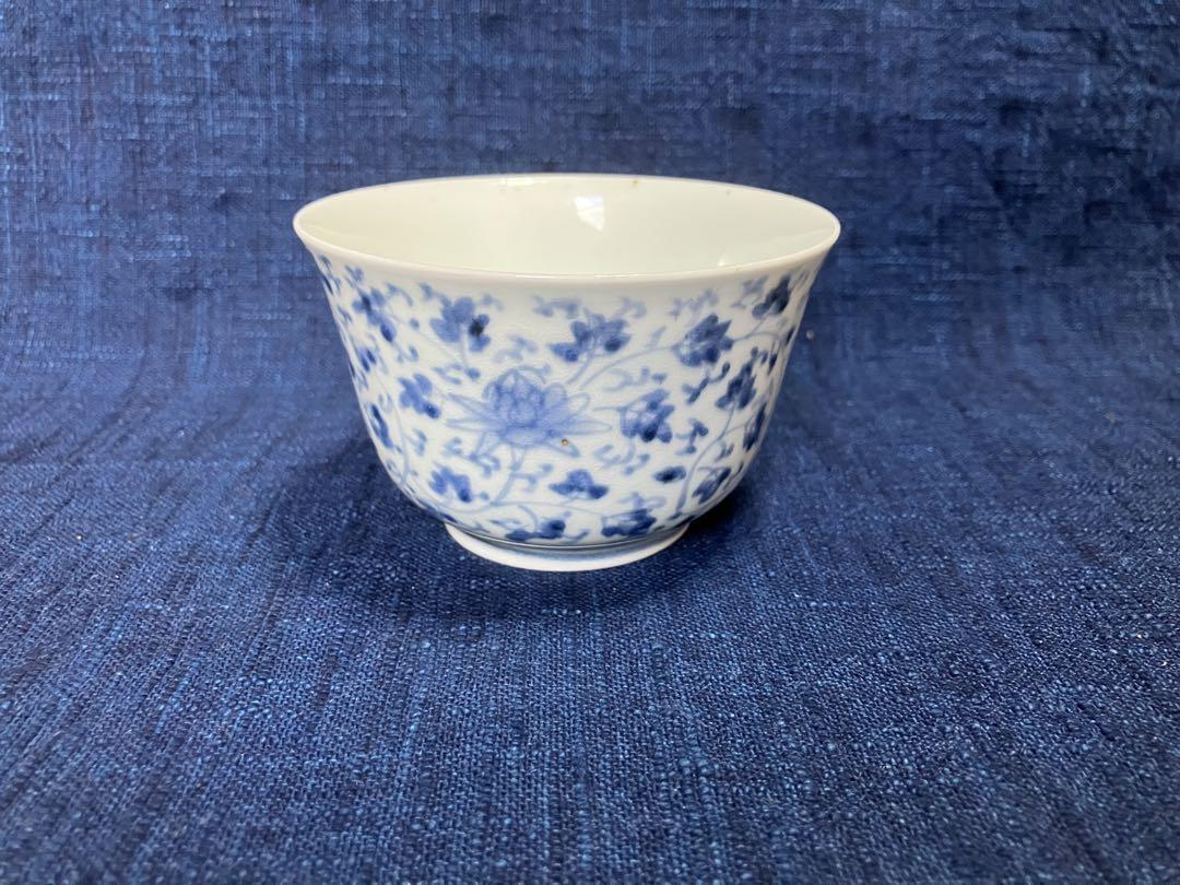 湯呑　湯呑み　湯飲　茶碗　染付　唐草　花唐草　伊万里　有田