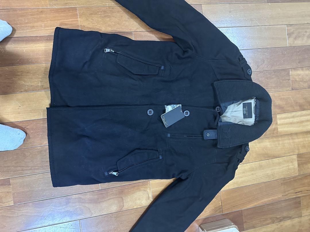 レラ6万円購入✨BACK NUMBER ブラック ピーコート XL ZARA MAN ブラック ピーコート XL - メルカリ