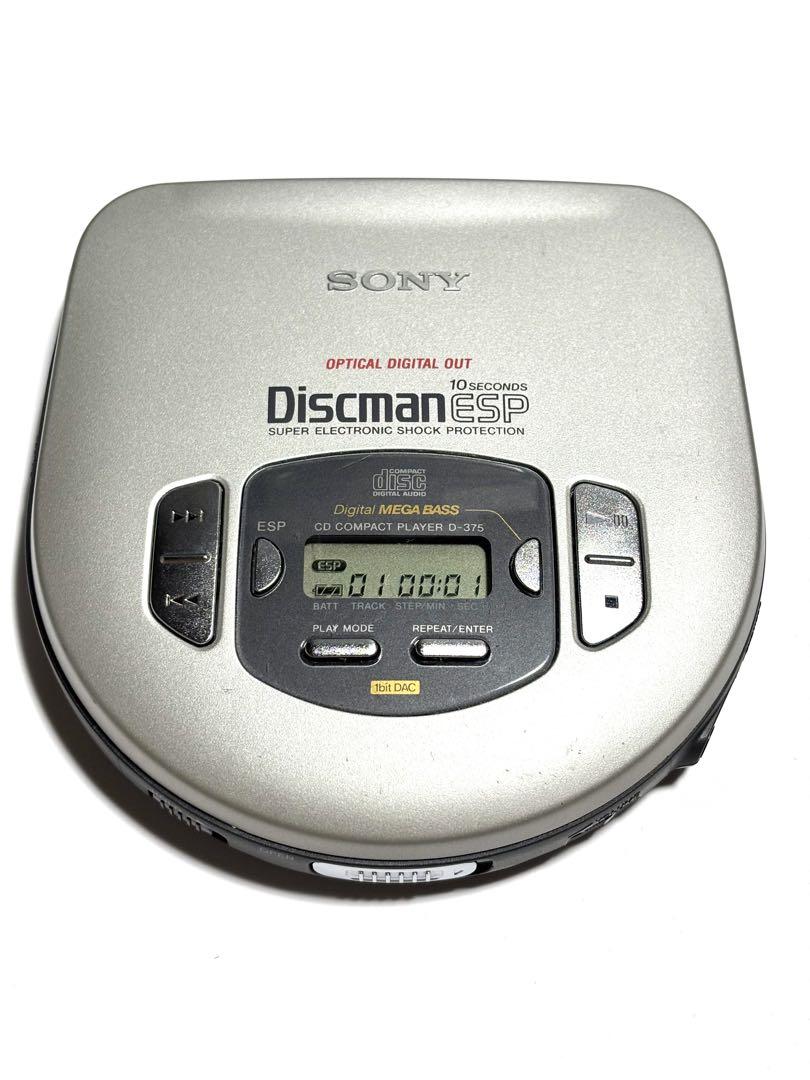 ⭐︎SONY D-375ソニー　ディスクマン　動作確認済み SONY CDプレーヤー Discman D-375 動作品 - メルカリ