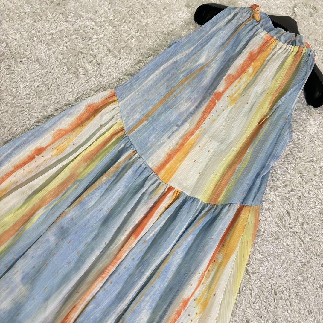 人気アイテム タグ付き新品 ロング Aライン ノースリーブ セルフォード ワンピース