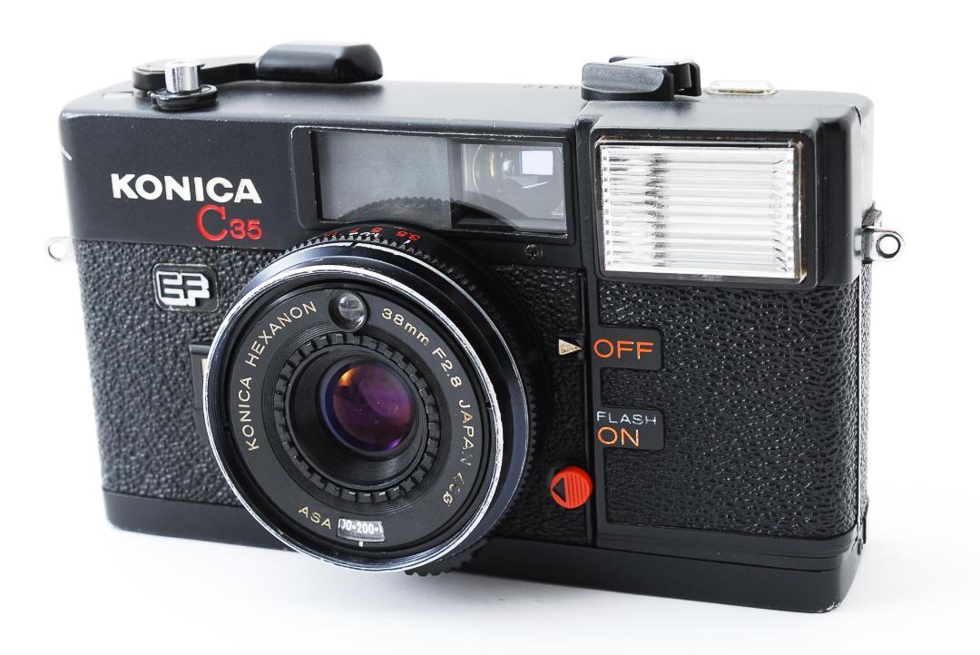 【動作好調】 KONICA コニカ C35 EF コンパクト フィルムカメラ