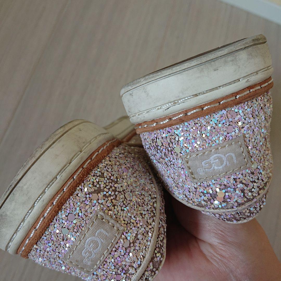 UGG スリッポン　スニーカー　ラメ　ベビーピンク　24cm　emu vans
