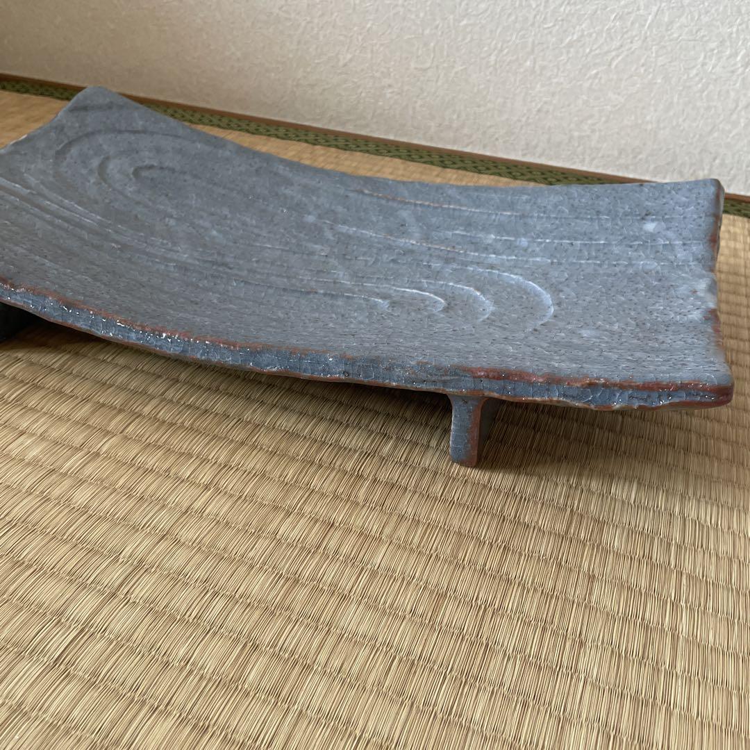 加藤 健　鼠志野　俎皿　大皿　まな板皿