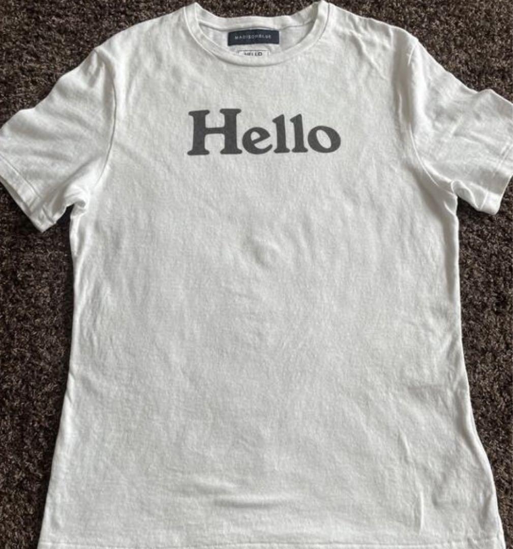 MADISONBLUE HELLO CREW NECK TEE 白 02
