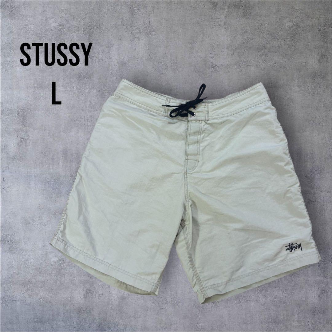 ステューシー stussy L ベージュ 水陸両用ハーフパンツ　ベージュ