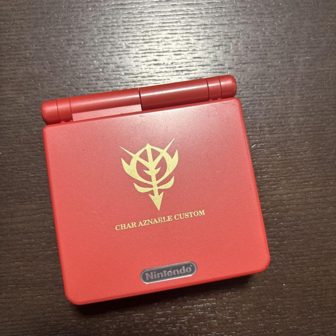 ゲームボーイアドバンスSP シャア専用カラー 本体のみ　ガンダム　バッテリー新品
