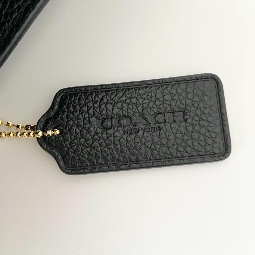 超美品 COACH ソフィア チェーン トートバッグ A4 肩掛け 金