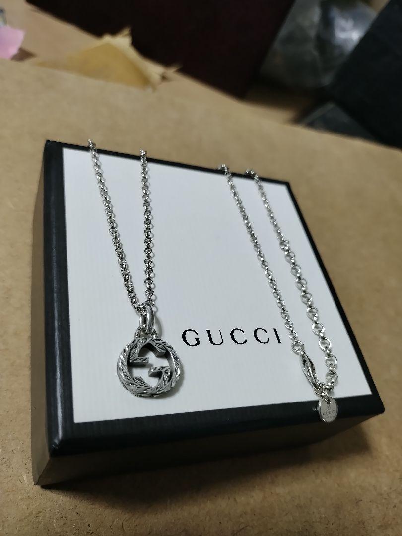 GUCCI グッチ シルバー925アラベスクインターロッキングネックレス 訳あり