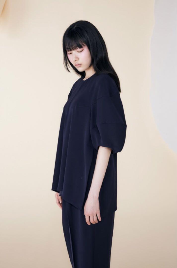 ENFOLD エンフォルド　DRAPE SLEEVE T-SHIRT