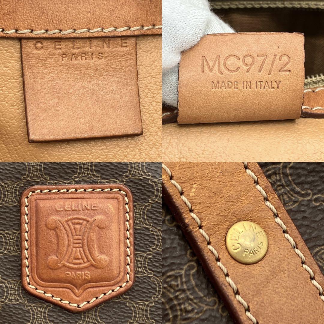 【CELINE】トートバッグ マカダム柄 PVC ダークブラウン 肩かけ A4 画像8