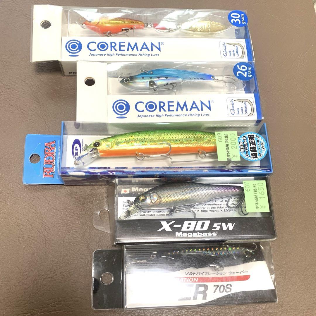 週末セール‼️　ルアーセット　新品4➕1 コアマン、ルドラetc