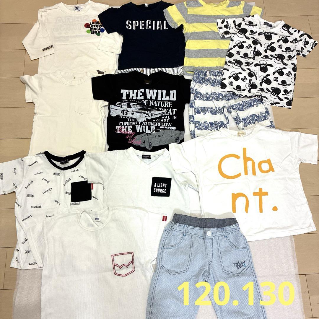 男の子 120 130 まとめ売り 半袖 ハーフパンツ 七分袖 セット