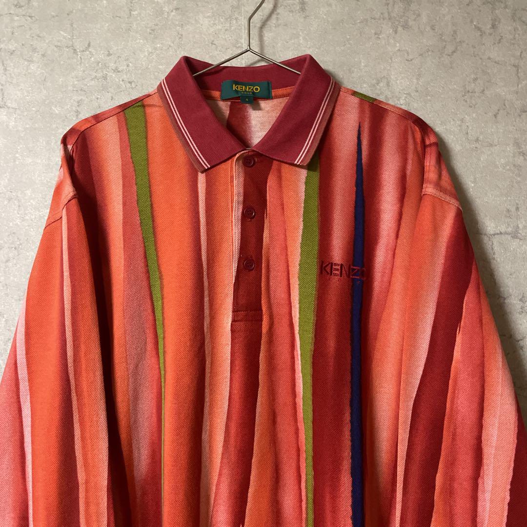 KENZO ケンゾー 90s ビンテージ 長袖 デザインポロシャツ