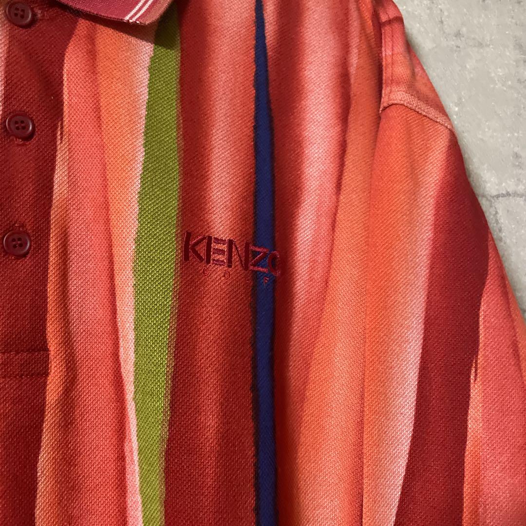 KENZO ケンゾー 90s ビンテージ 長袖 デザインポロシャツ