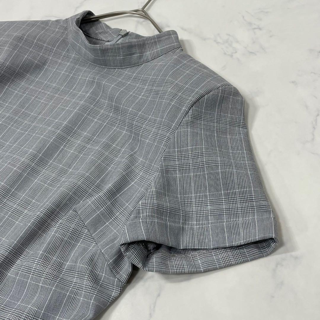 美品 ZARA 切替 チェック 千鳥格子 ギャザー 半袖 ひざ丈 ワンピース M 美品 ZARA 切替 チェック 千鳥格子 ギャザー 半袖 ひざ丈 ワンピース M