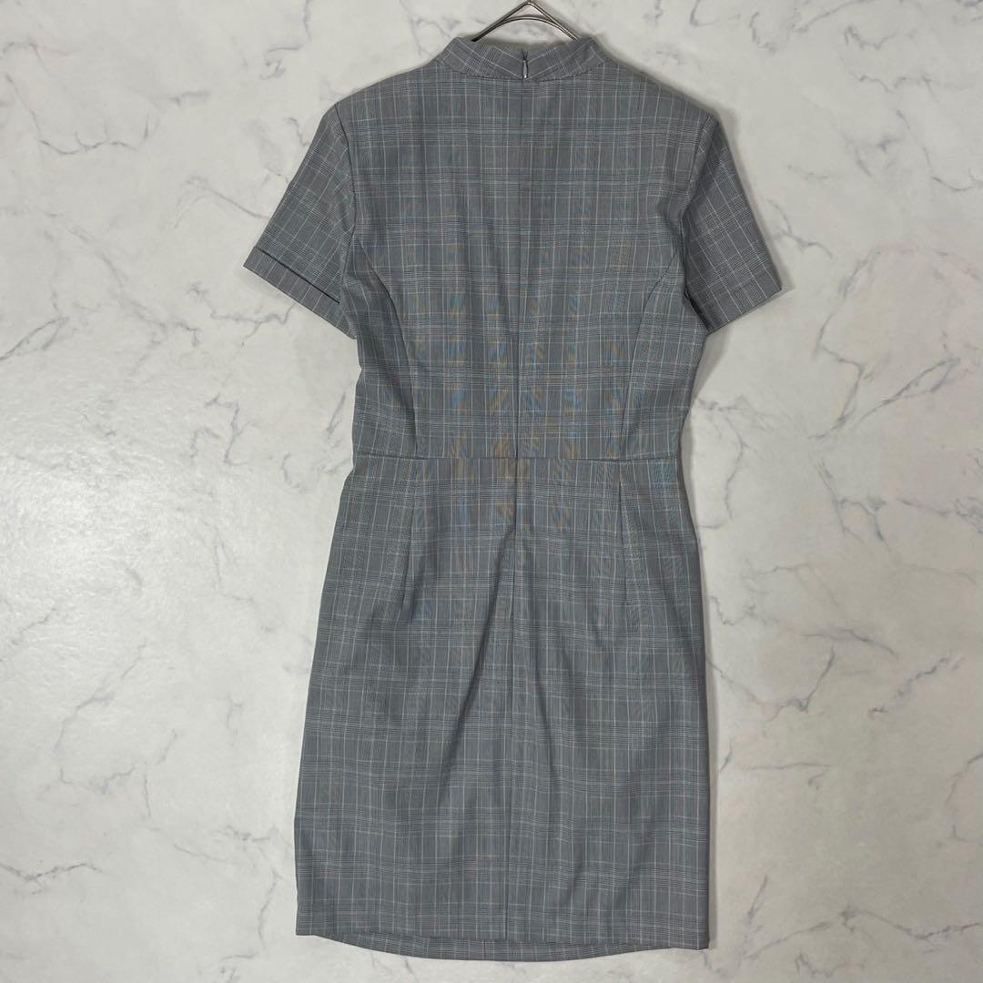 美品 ZARA 切替 チェック 千鳥格子 ギャザー 半袖 ひざ丈 ワンピース M 美品 ZARA 切替 チェック 千鳥格子 ギャザー 半袖 ひざ丈 ワンピース M