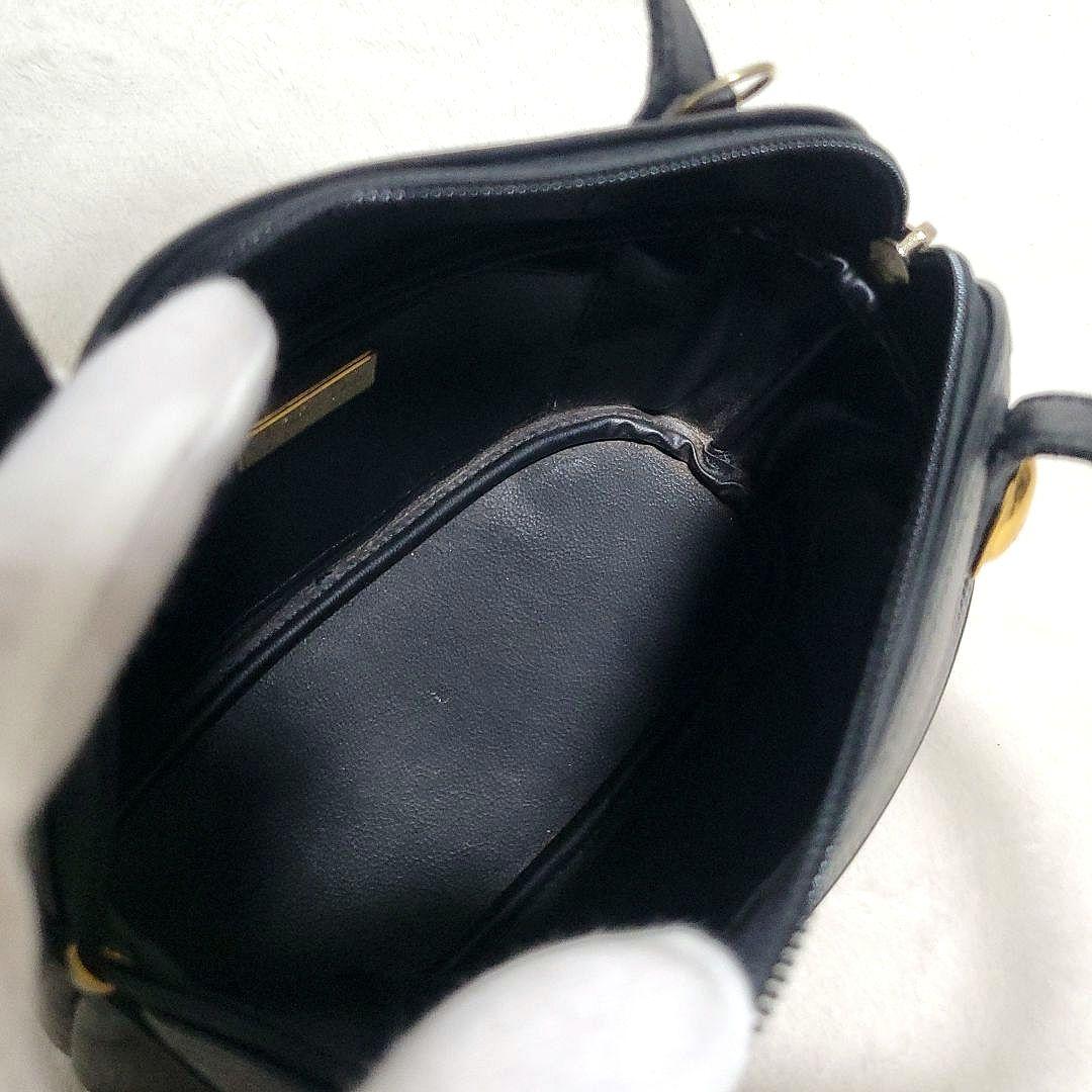 美品】Dior 2WAY ミニハンドバッグ レザー オーバルロゴ