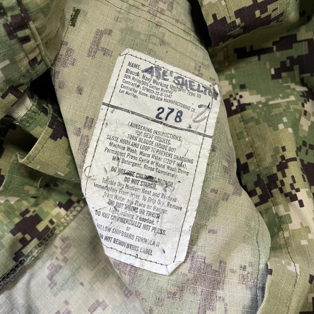 米軍実物 U.S. NAVY NWU セットアップ L ジャケット パンツ