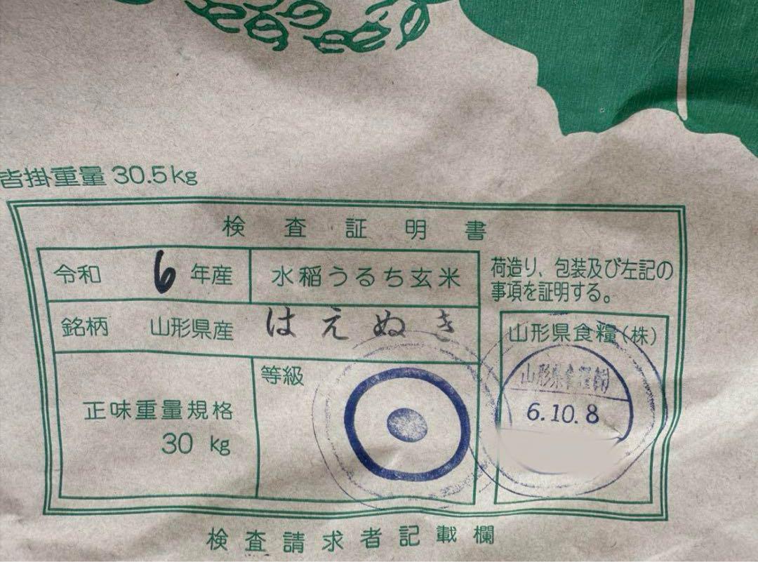 令和6年　はえぬき　10kg