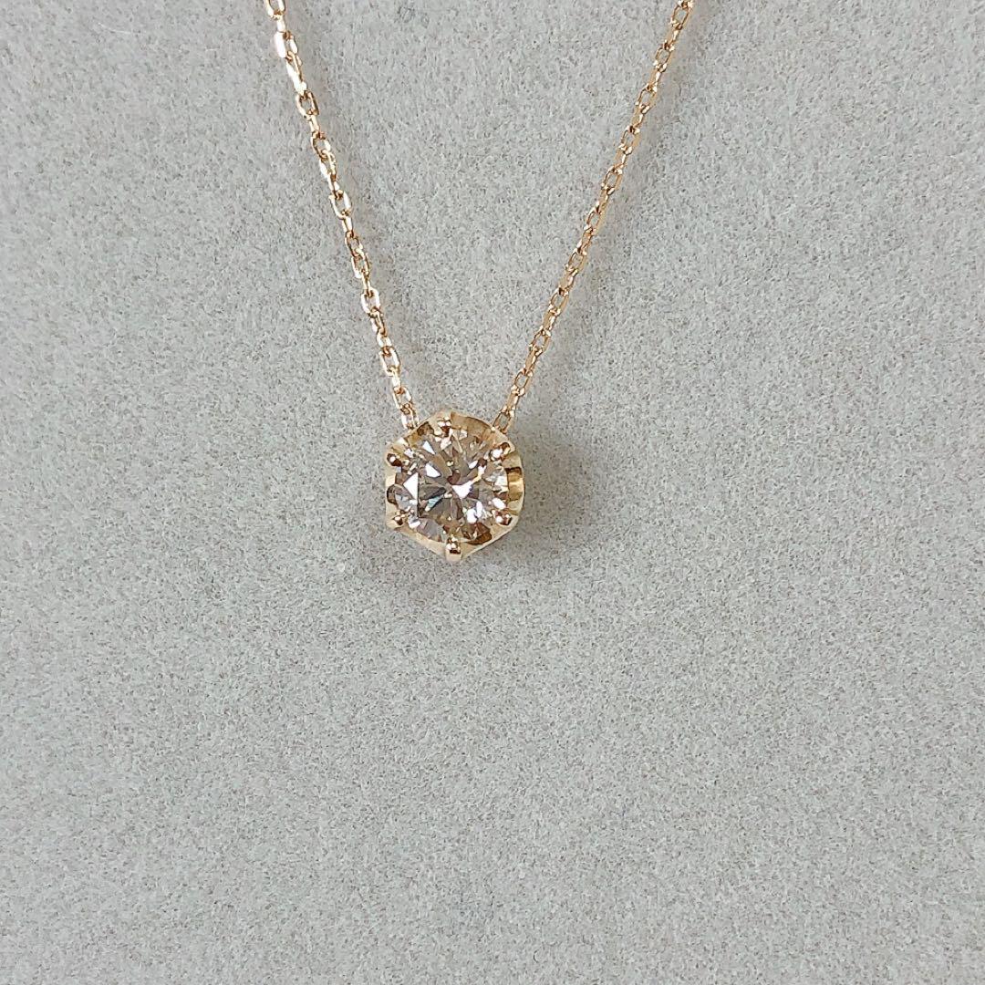 BLOOM K10 0.20ct 一粒ダイヤモンド　ネックレス　イエローゴールド