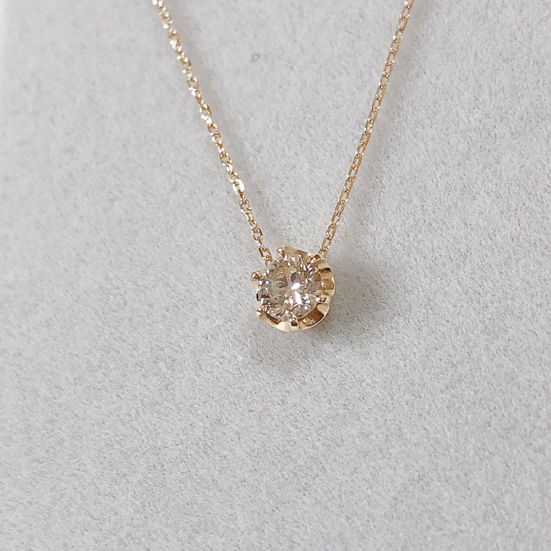 BLOOM K10 0.20ct 一粒ダイヤモンド　ネックレス　イエローゴールド
