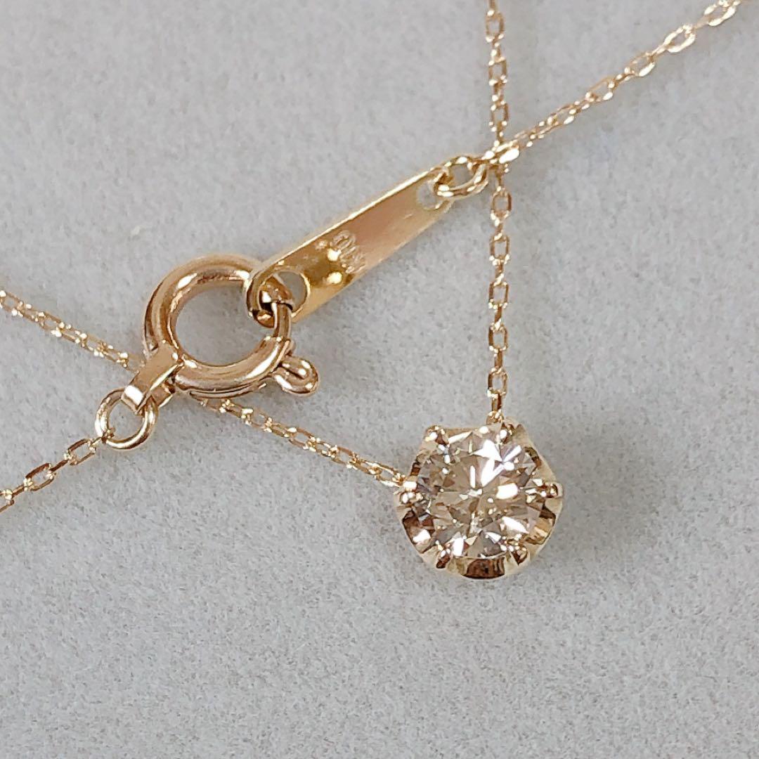 BLOOM K10 0.20ct 一粒ダイヤモンド　ネックレス　イエローゴールド