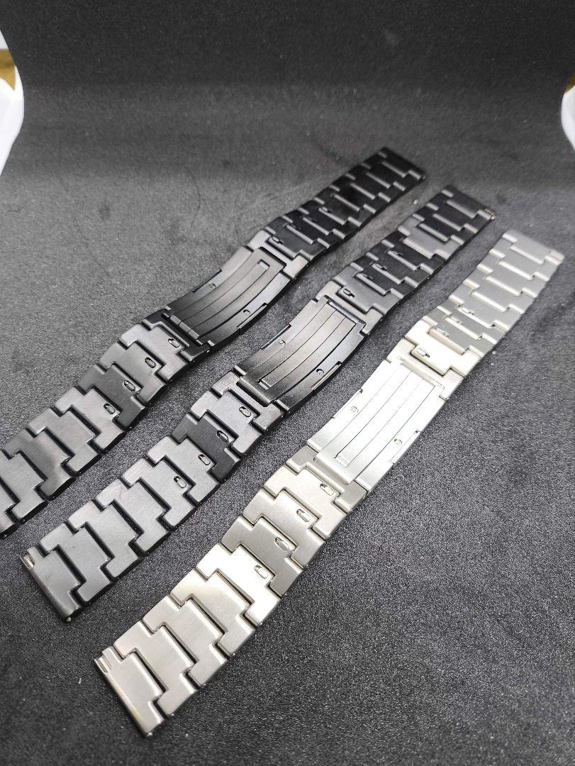 チタンバンド　20mm 　ブラック　簡単コマ調整