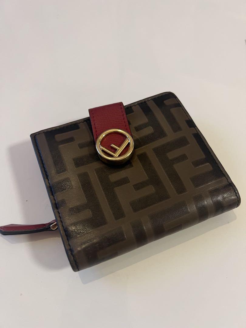 Fendi 二つ折り財布 ブラウン/レッド