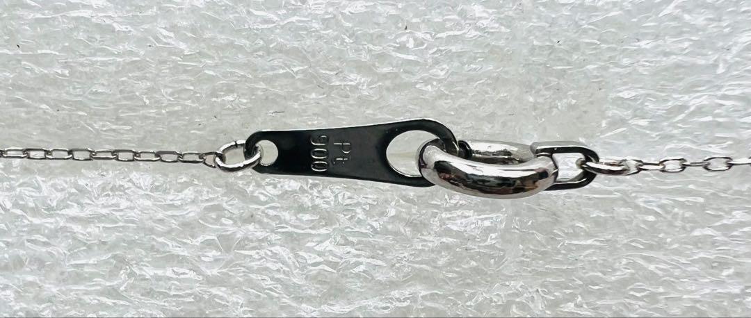 Pt900 0.10ct 3連 ダイヤモンド ネックレス