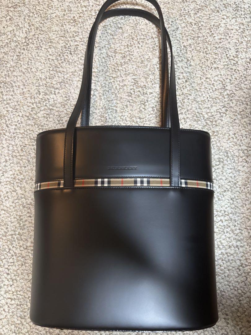 バーバリー BURBERRY トートバッグ ハンドバッグ ノバチェック ブラック