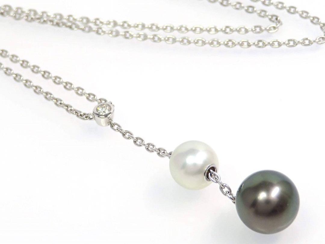 MIKIMOTO 【ミキモト】K18WG黒蝶パール アレキサンドライト