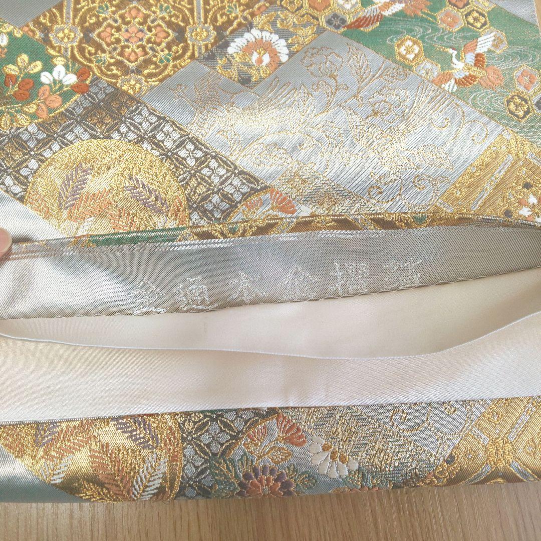 袋帯 全通本金摺箔 六通柄袋帯 色無地訪問着 礼装 正絹仕立て 袋帯 全通本金摺箔 六通柄袋帯 色無地訪問着 礼装 正絹仕立て